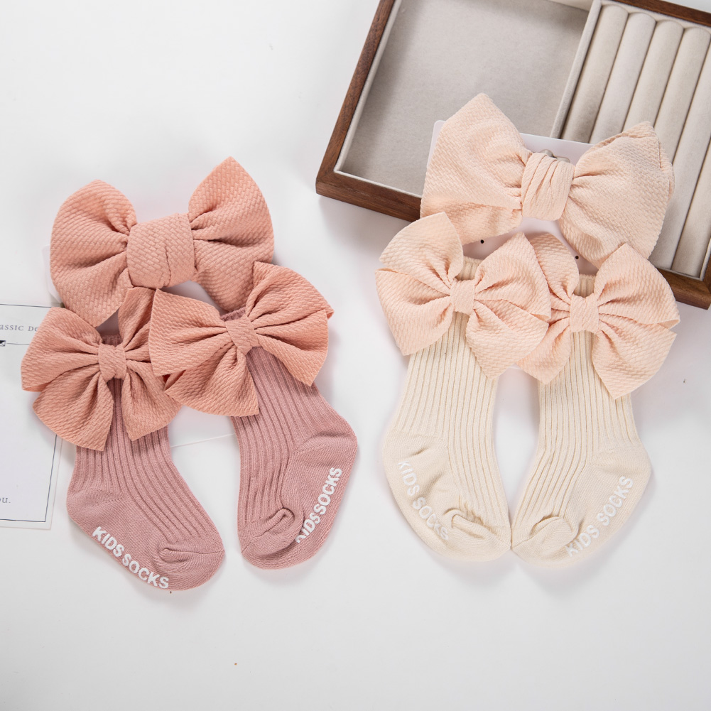 2Pcs/Set Big Bullet Bows Ealst - Unisex Baby Socks Non Slip review and price
