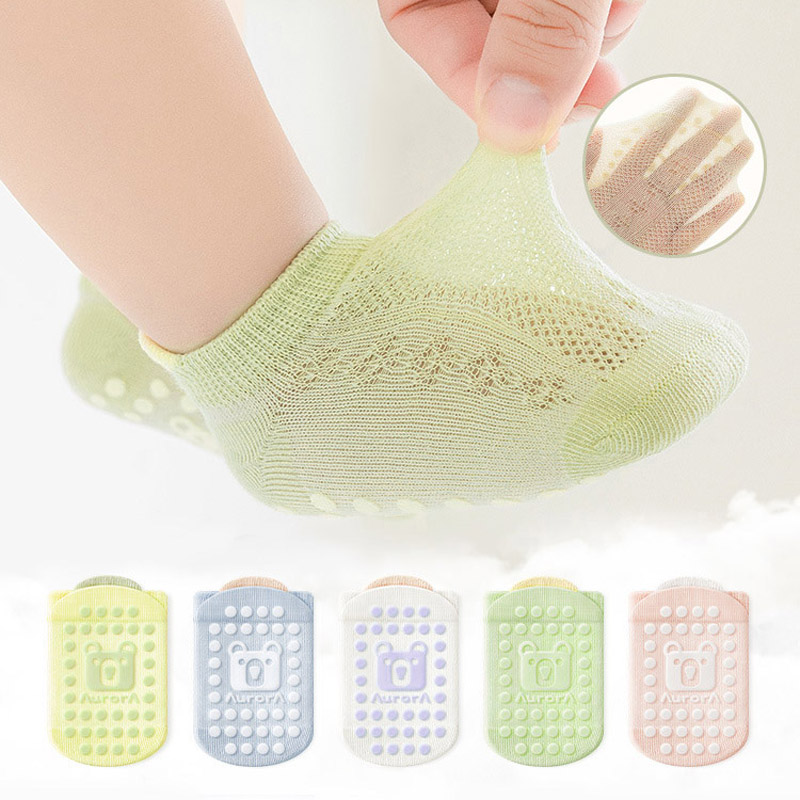 5 Pairs Kids Non-Slip Socks Cu - Unisex Baby Socks Non Slip review and price