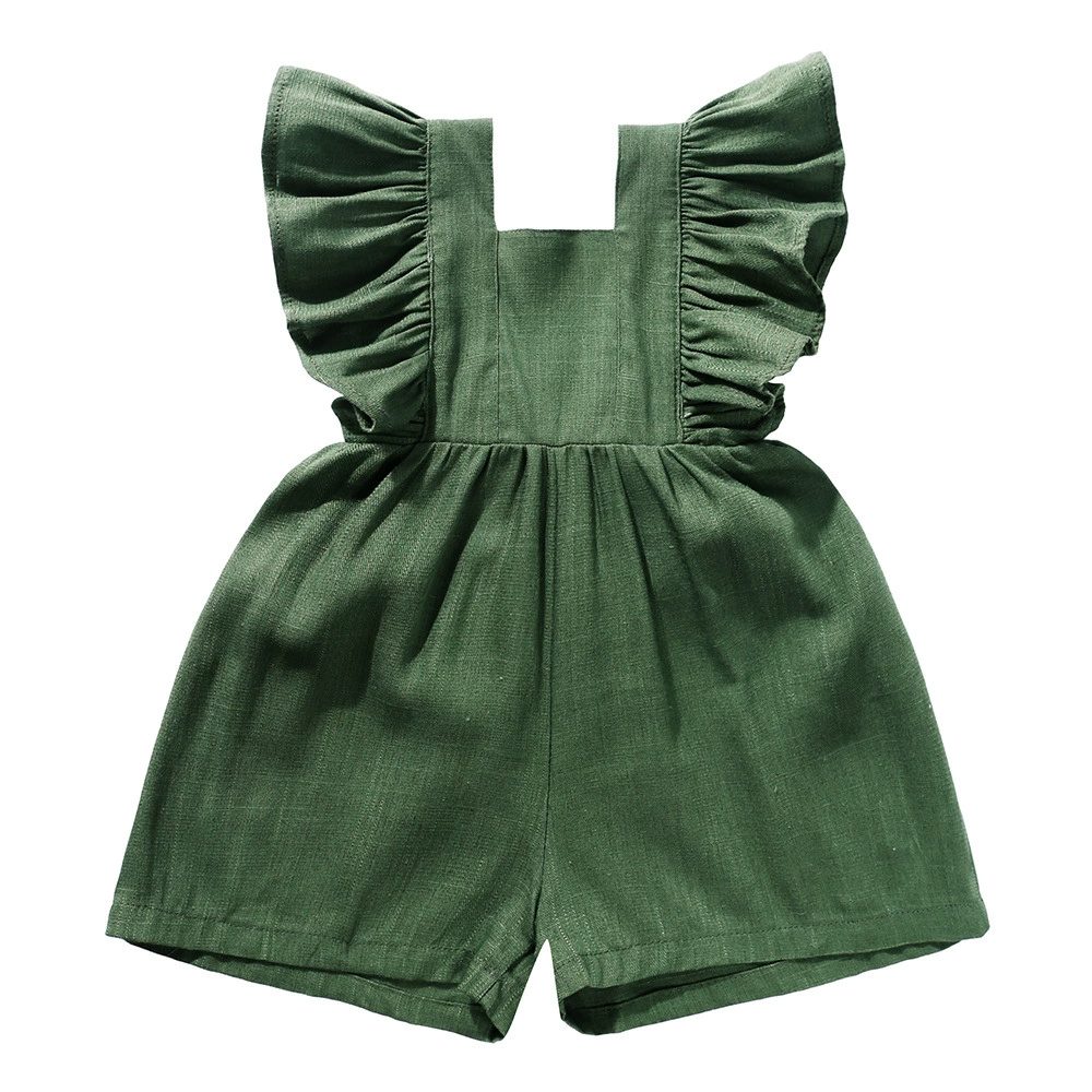 2026 Summer Newborn Baby Girl  - Baby Summer Linen Sleeveless Jumpsuit review and price